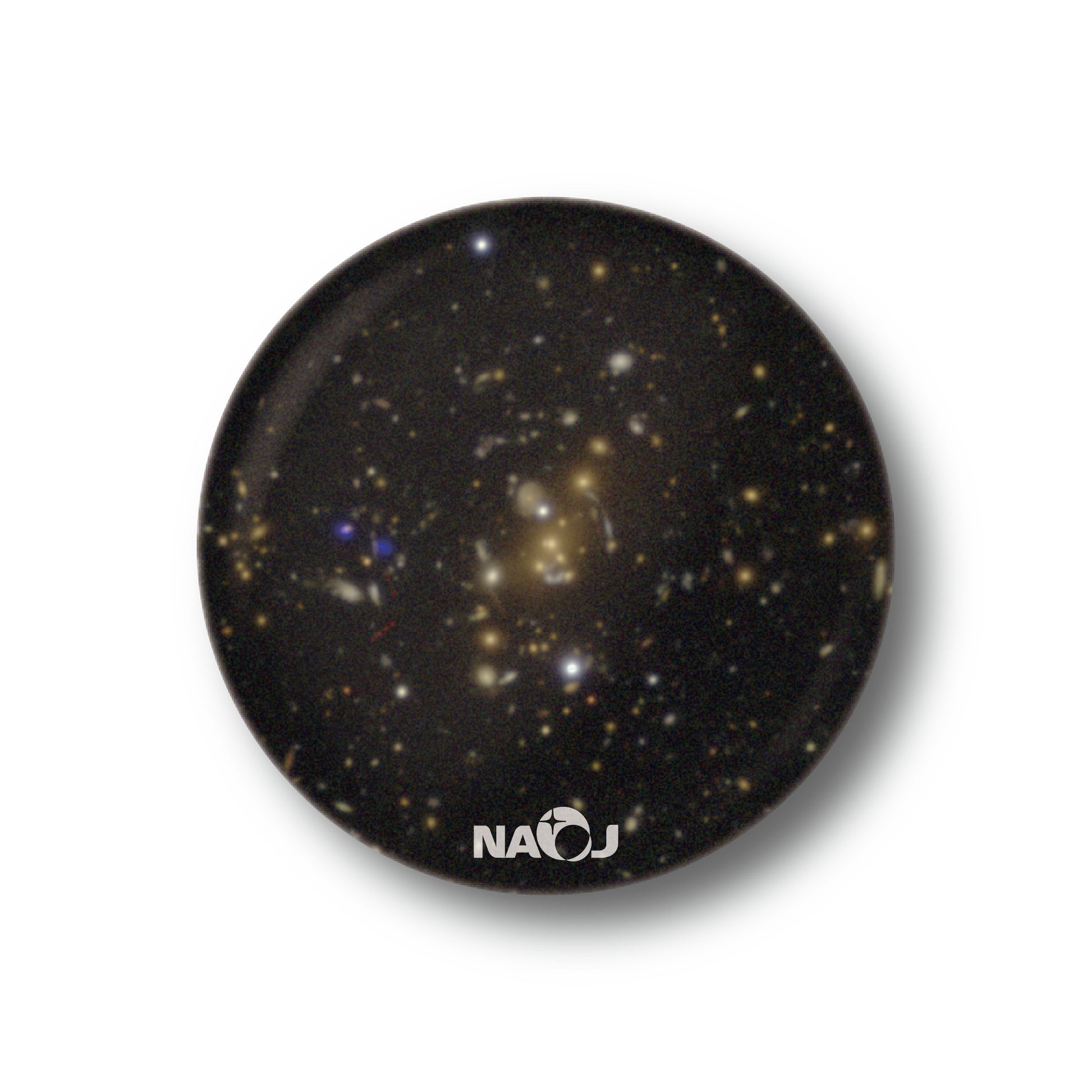 国立天文台  すばる望遠鏡HSCで見る宇宙  缶バッジ [小] 重力レンズ PMNJ2329-0121 01