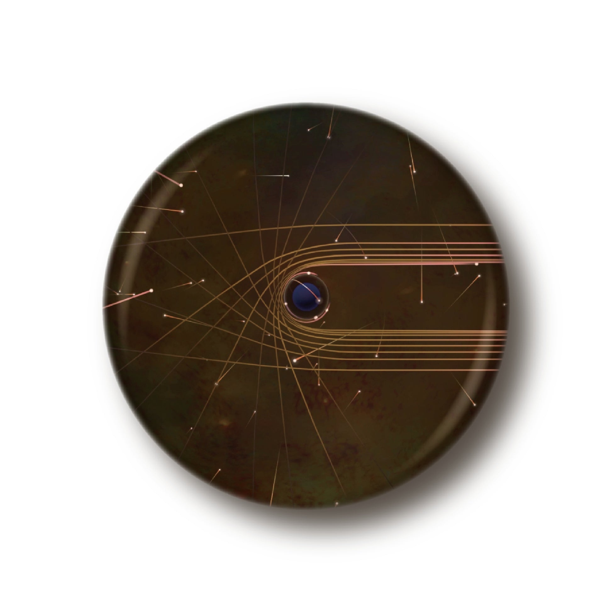 M87中心 ブラックホール  缶バッジ [特大] ブラックホールシャドウ概念図A 00