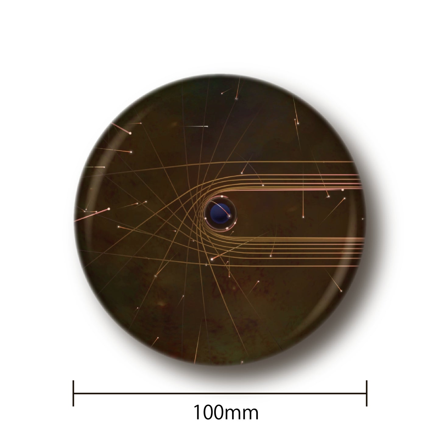 M87中心 ブラックホール  缶バッジ [特大] ブラックホールシャドウ概念図A 01