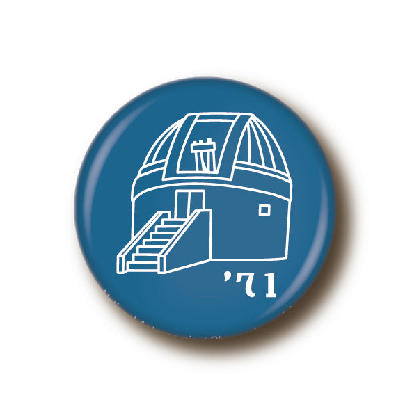 国立天文台  ロゴマーク  マグネット [大] ’71大赤道儀室 ブルー 01