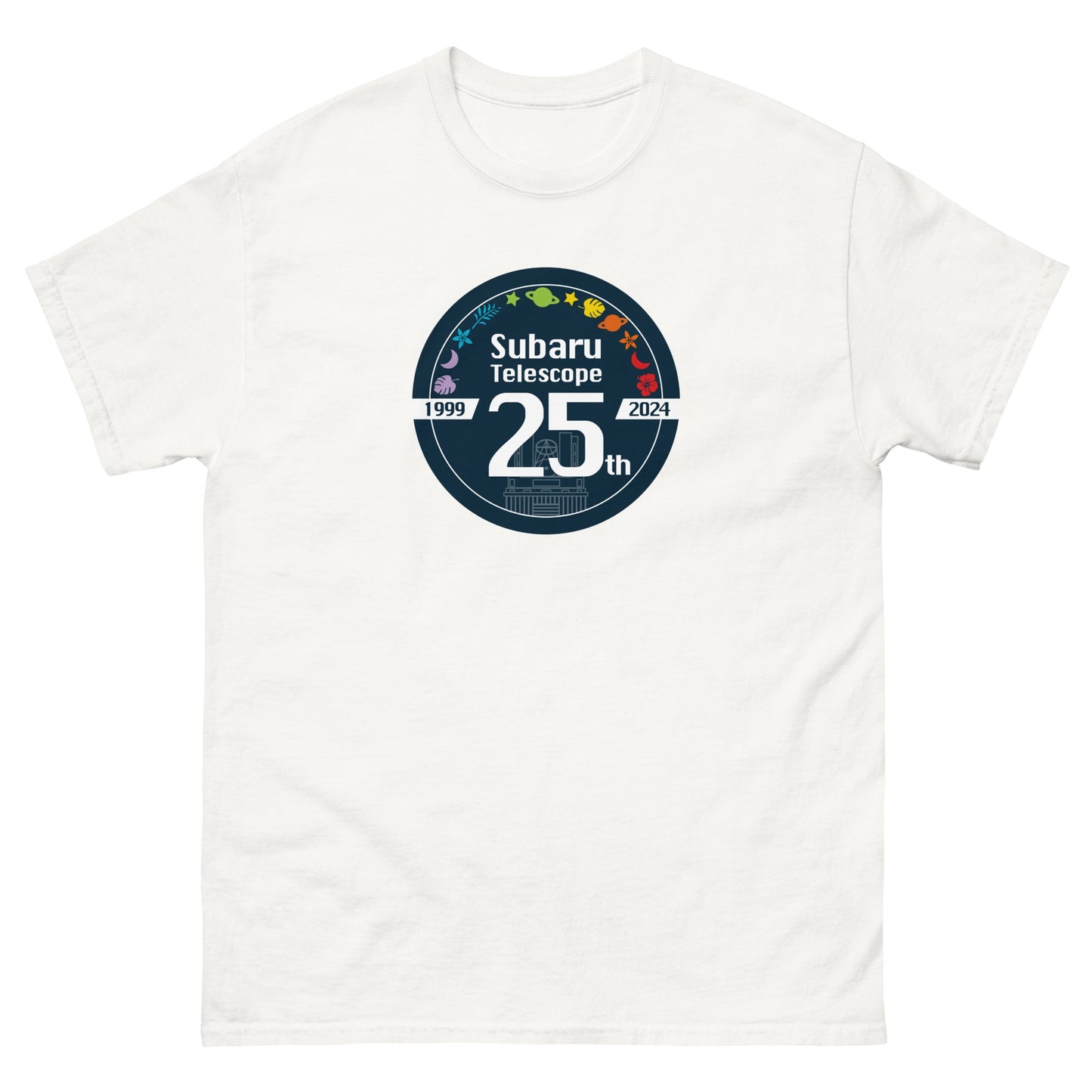 国立天文台 ロゴマーク カラープリントTシャツ  すばる望遠鏡25周年記念ロゴ