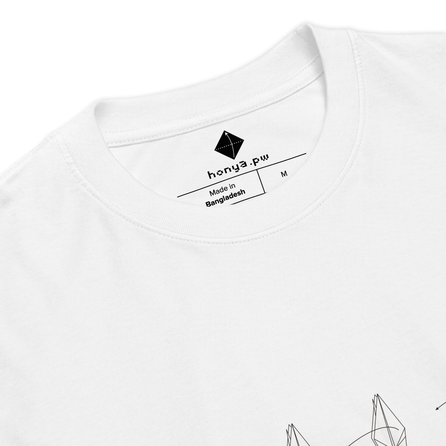 折り図 羽根 厚手Tシャツ [ライトカラー] ホワイト S 02