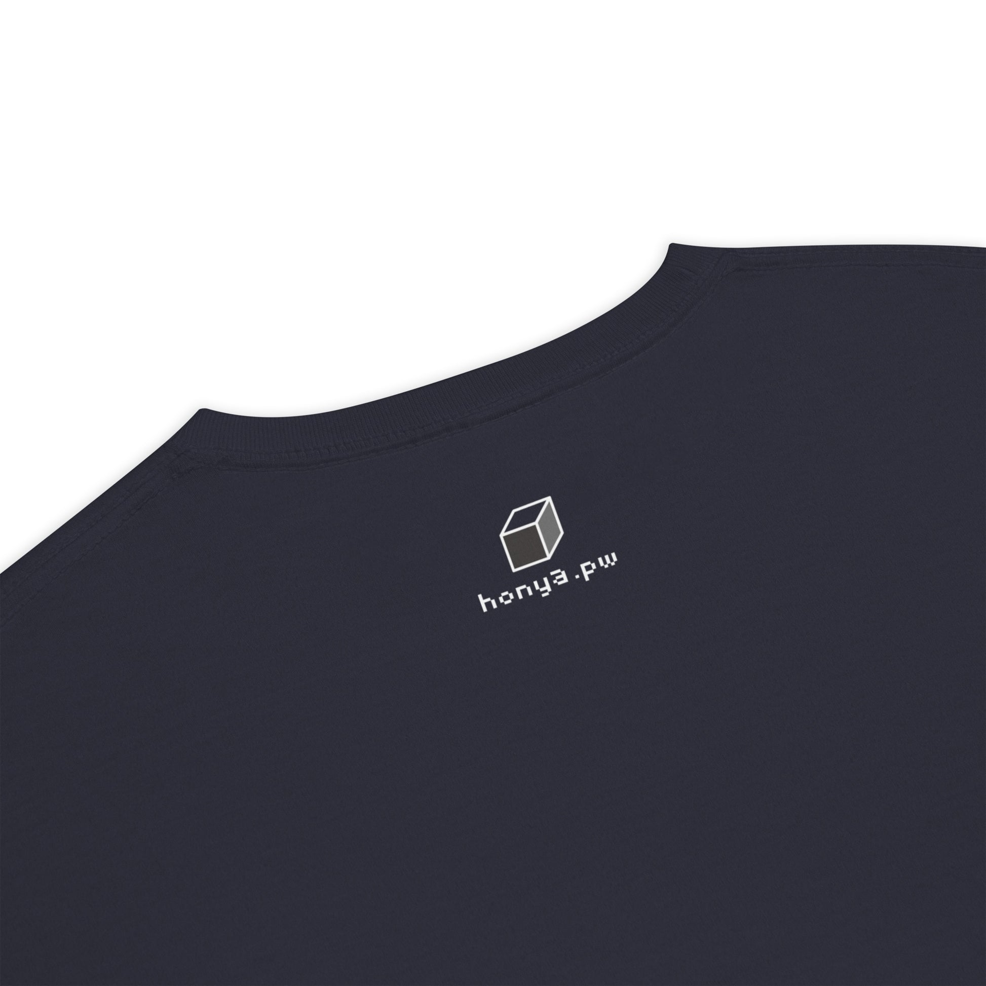 キューブ 黄×青 ビッグシルエットTシャツ [ダークカラー] ネイビー S 01