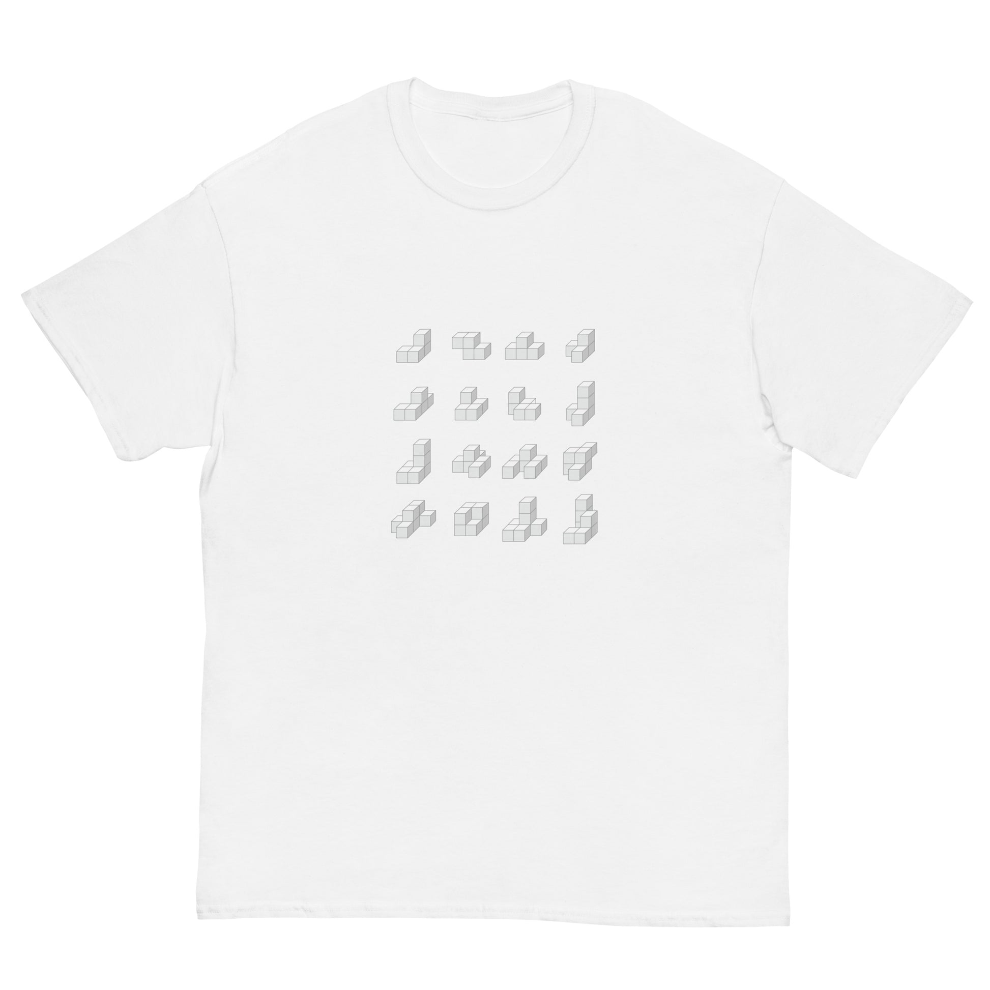 キューブ モノクロ クラシックTシャツ [ライトカラー] ホワイト S 00